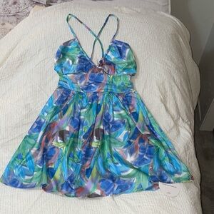 Tropical halter dress